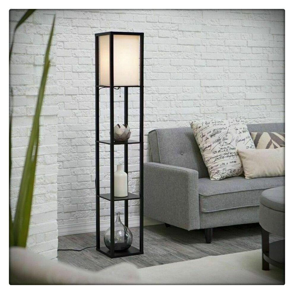 Floor Lamp 3-tier Shelf Modern Standing Light Reading Lamp Home Decor