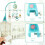 Dripex (blue) Baby Musical Bed Bell Cot Moon & Star Dream Light 4