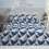 (Double) Triangular Geometric Patterened Bedding Set Leo Navy Duvet Cover Set 1