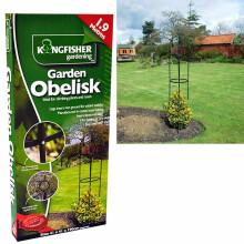 Garden Obelisk Black Metal Plant Rose Arch Climbing Support Frame 1.9M