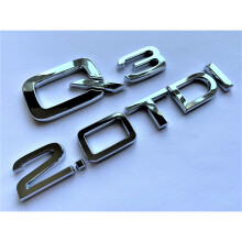 CHROME Q3 2.0TDI TDI BADGE REAR BOOT TRUNK FITS AUDI Q3 MODELS