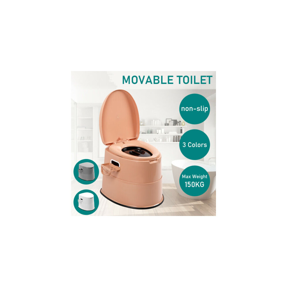 (Rose Gold) 5L Portable Camping Toilet Potty Removable Bucket