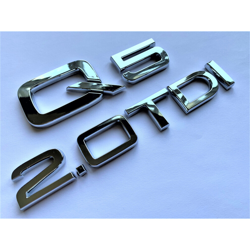 Chrome Q5 2.0Tdi Tdi Badge Rear Boot Trunk Fits Audi Q5 Models 5060655320347