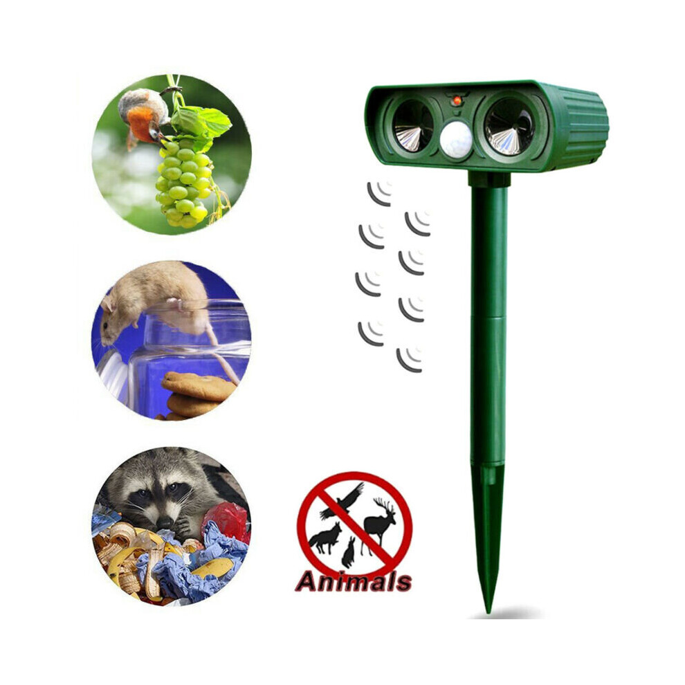 Garden Animal Repeller Ultrasonic Solar Power Outdoor Pest Cat Mice Rat Sensor-image-OPC-P79J9ZN-NEW