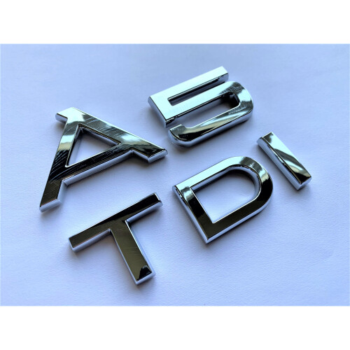 CHROME A5 TDI BADGE REAR BOOT TRUNK FITS AUDI A5 MODELS