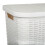 URBN Living (White) 60L Large Plastic Rattan Laundry Bin Basket Hamper 2