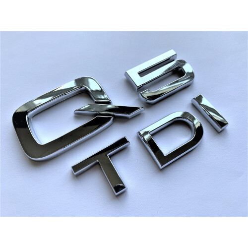 CHROME Q5 TDI BADGE REAR BOOT TRUNK FITS AUDI Q5 MODELS