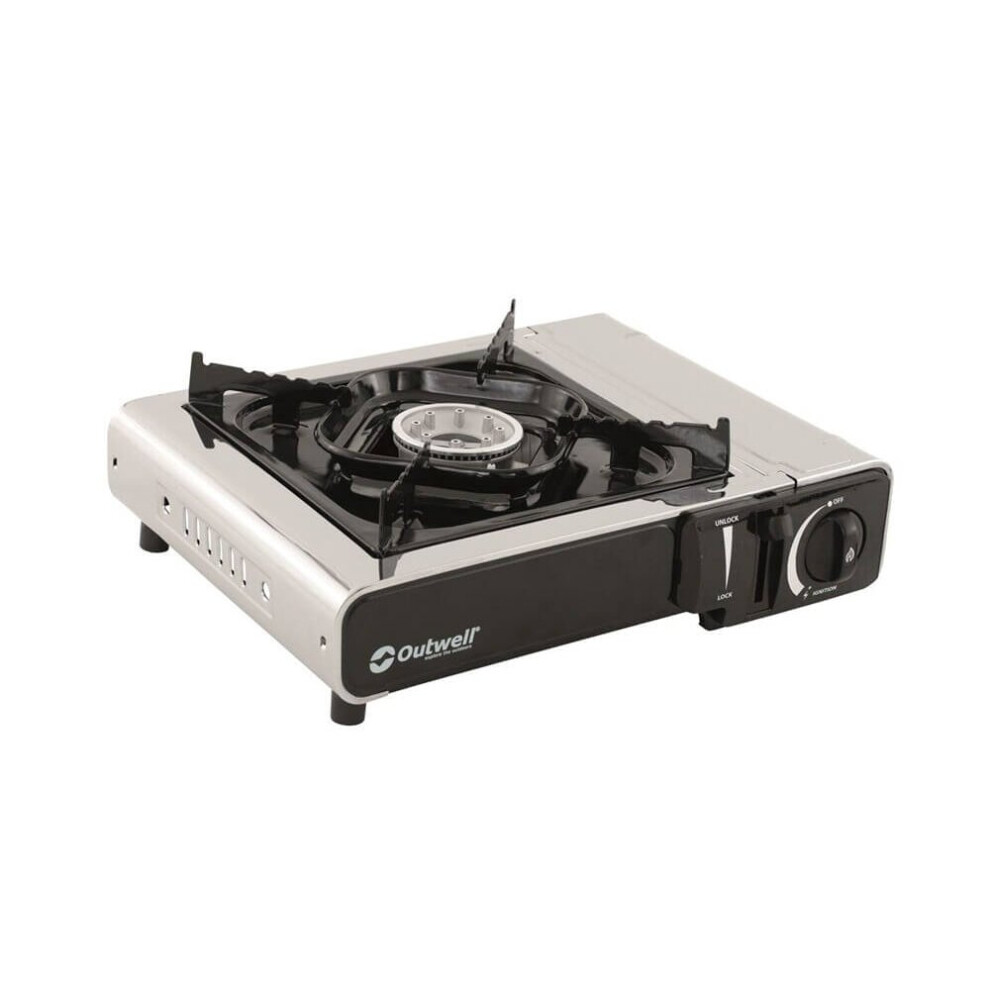 Outwell Silver Grey Appetizer Solo Bbq 1 Burner Compact Portable Gas Stove