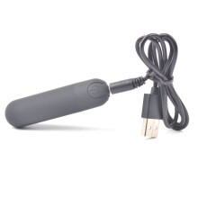 (Black) Rechargeable Mini Bullet Vibrator Massager