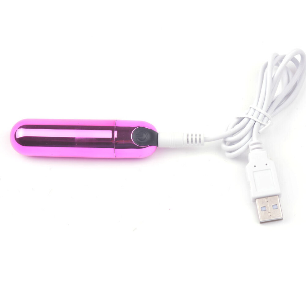 (Pink) Rechargeable Mini Bullet Vibrator Massager