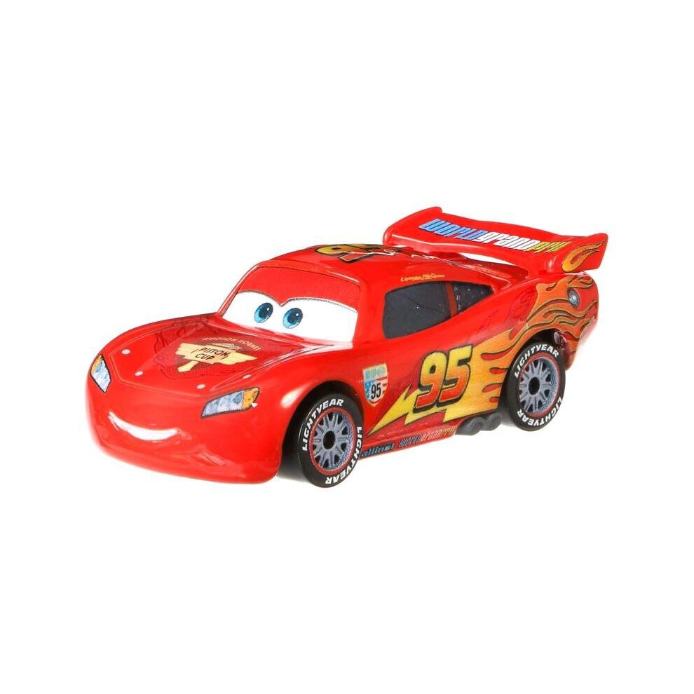 Disney Pixar Cars Lightning McQueen With Racing Wheels