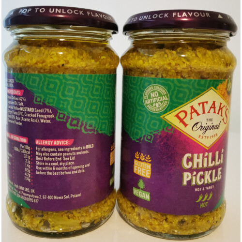 Patak's Chilli Pickle (2 x 283g) 2