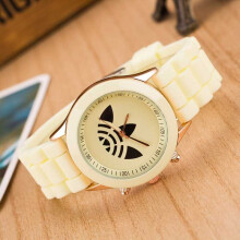 (Ivory) Fashion Candy Color Silicone Jelly Watchh For Women