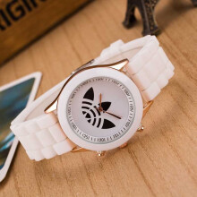 (White) Fashion Candy Color Silicone Jelly Watchh For Women