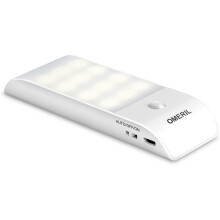 (Series2-Pack 1) OMERIL Motion Sensor Light Cupboard Night Light, USB Rechargeable Battery Powered Light