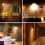 (Series1-Packs 2) OMERIL Motion Sensor Light Cupboard Night Light, USB Rechargeable Battery Powered Light 10