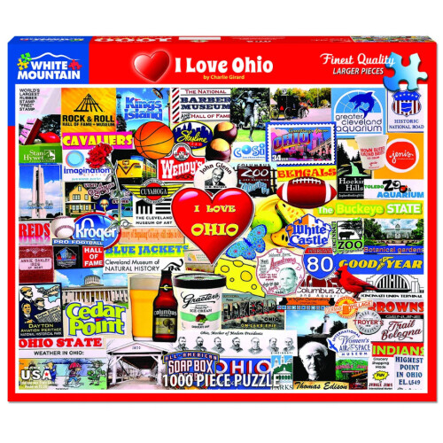 WHITE MOUNTAIN Casse-tête White Mountain Puzzles J'aime l'Ohio, 1000 pièces