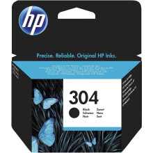 HP 304 Black Original Standard Capacity Ink Cartridge 4 ml - Ink Cartridge for Printers (Original, pigment-based ink, Black, HP, DeskJet 372