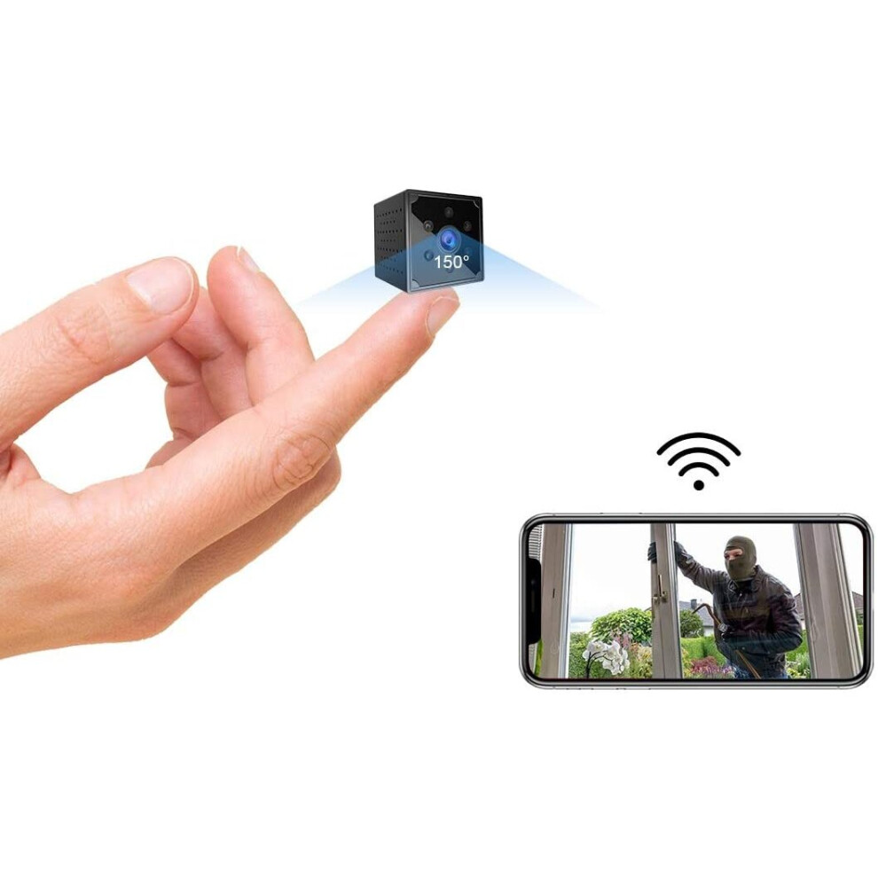 Spy Camera,KEAN 4K HD Mini WiFi Wireless Hidden Camera Smallest Security Cameras with App Micro Nanny Cam Night Vision Motion Activated Aler
