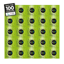 100 x Exs Ribbed Dotted Flared Condoms | Vegan | Orgasmic Stimulation Condoms