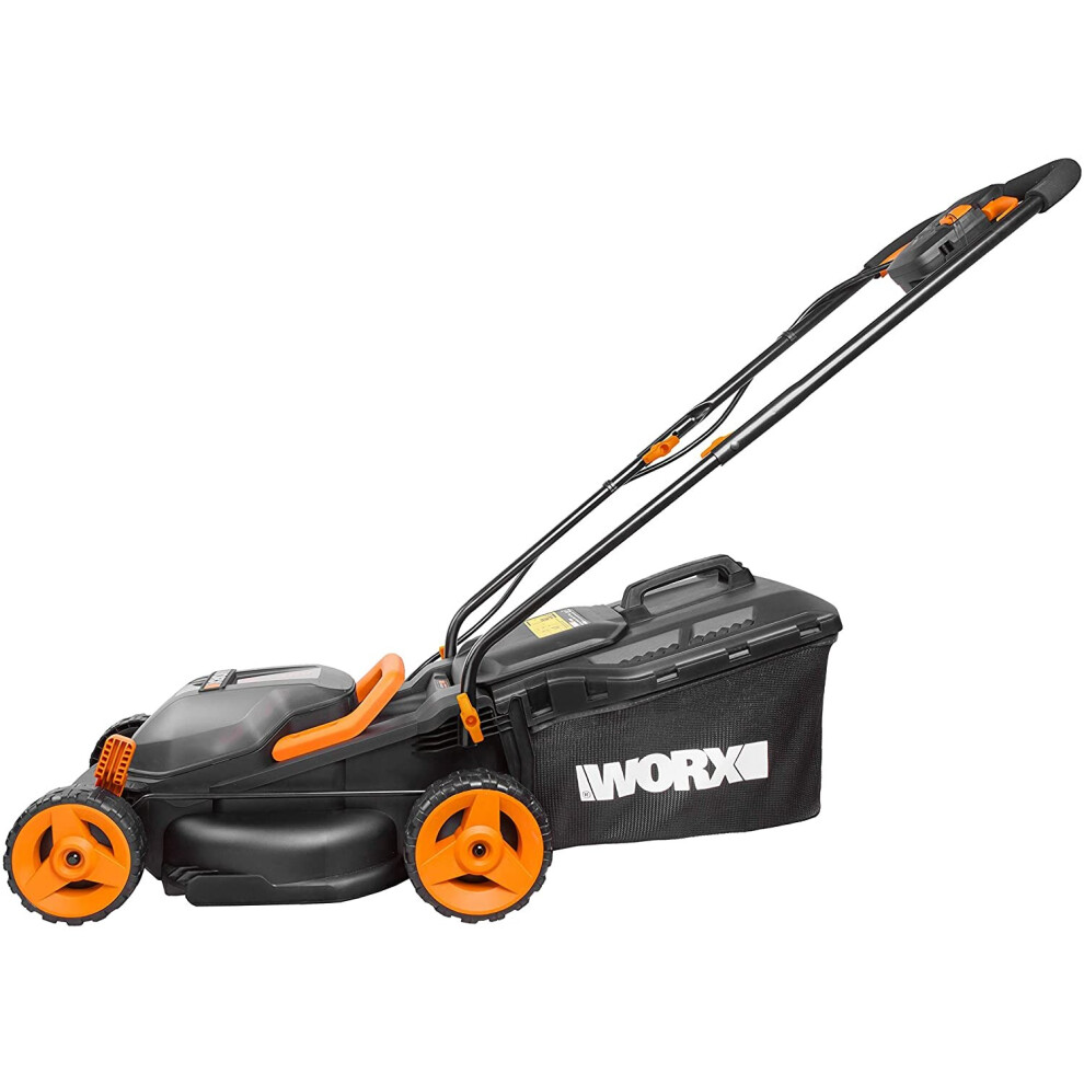 WORX WG779E.2 36V (40V Max) Cordless 34cm Lawn Mower (Dual Battery x2 20V Batteries)