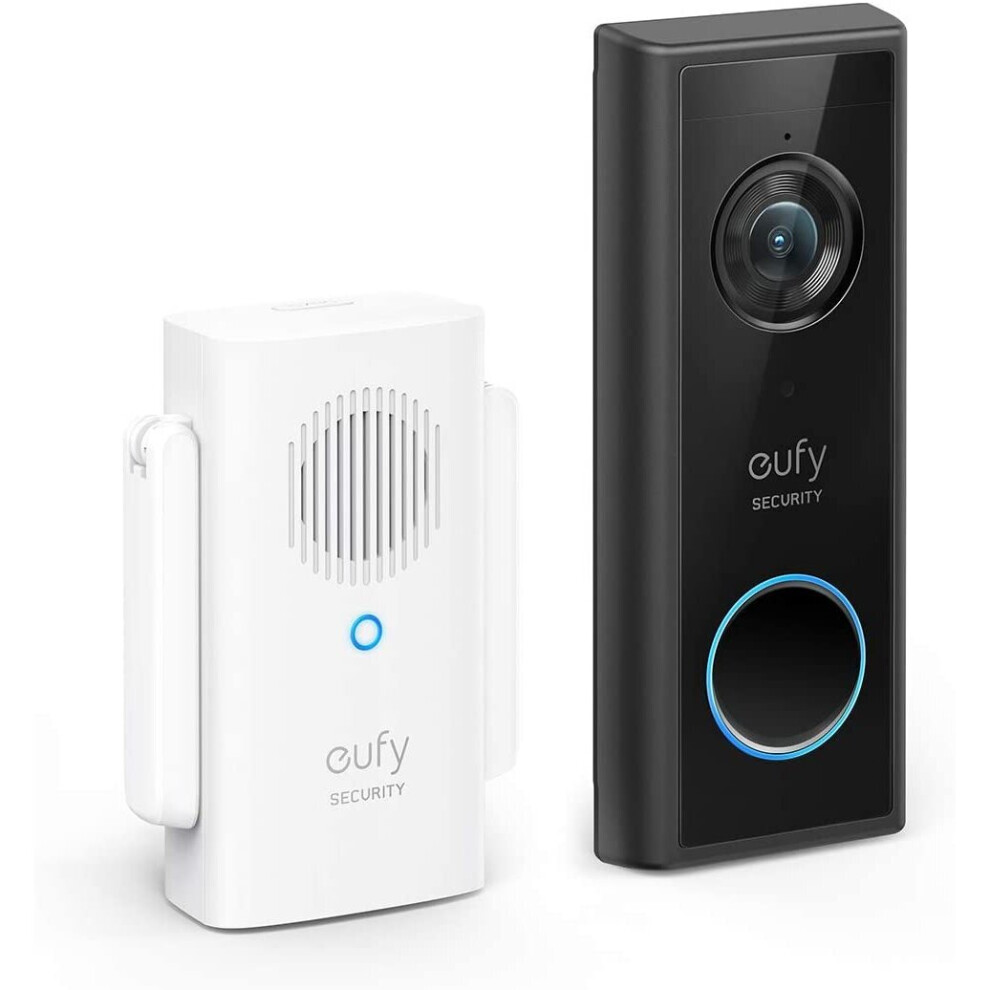 eufy Security Wi-Fi Video Doorbell Kit, 1080p-Grade Resolution, 120-day Battery, No Monthly Fees, Human Detection, 2-Way Audio, Free Wireles