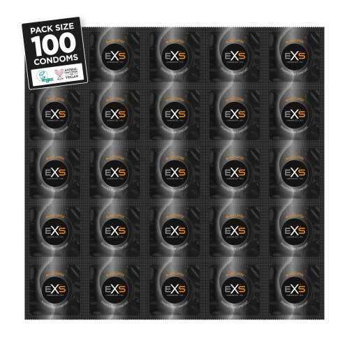 Sorte kondomer 100 stk. EXS