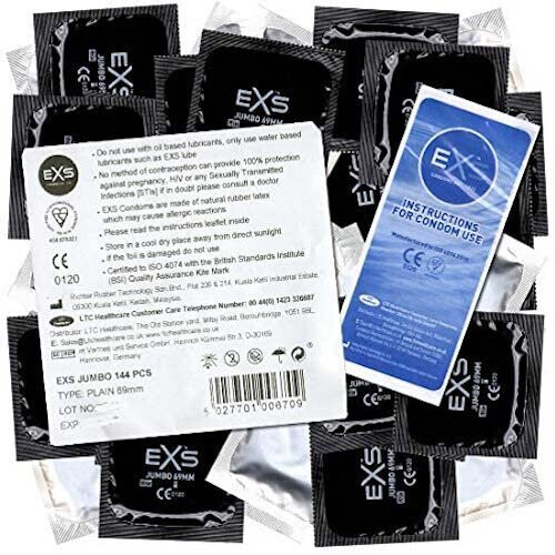 Jumbo kondomer mix 144 stk EXS 1