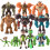11pcs Ben10 Σχήμα παιχνίδι νεαρός ήρωας Hacker Anime Doll Model 1