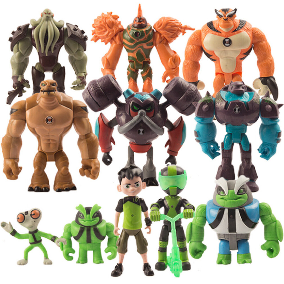 11pcs Ben10 Figure Toy Young Hero Hacker Anime Doll Model