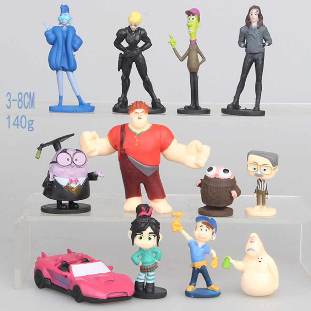 12pcs Wreck-It Ralph Figure Toy Anime Doll Model