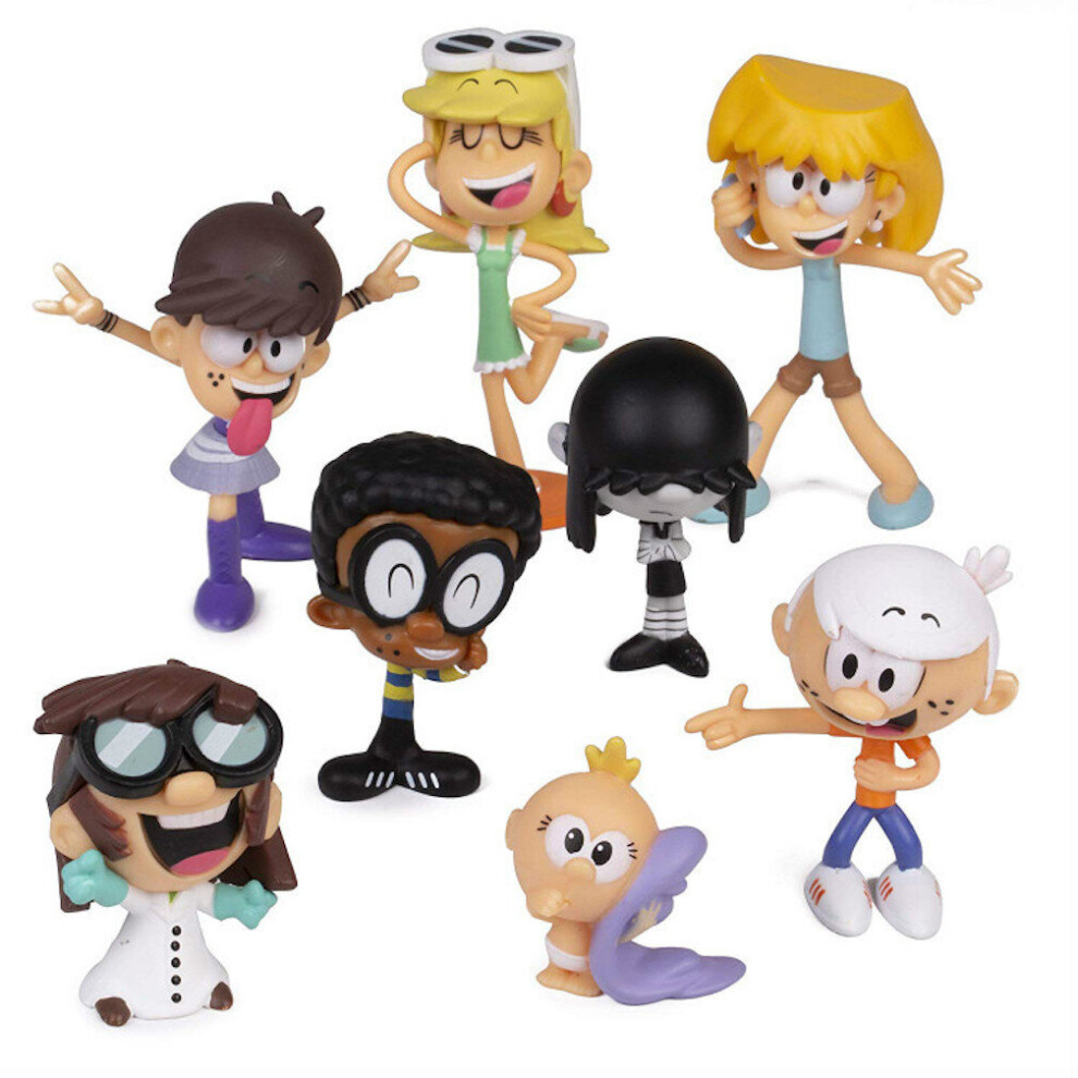 8pcs The Loud House Figure Toy Lovely Anime Doll Model