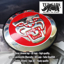 JAGUAR ALLOY WHEEL CENTRE CAP REPLACEMENT PART NON OE - 59MM RED
