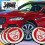 JAGUAR ALLOY WHEEL CENTRE CAP REPLACEMENT PART NON OE - 59MM RED 4