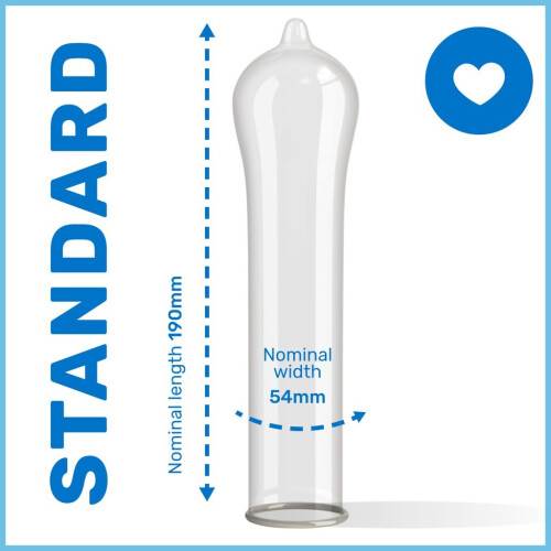 Pasante 144 x Pasante Regular Condoms | Comfort Feeling | Nominal 54mm Width | CE Kite 2