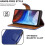 (Blue) For Motorola Moto E7i Power Leather Wallet Case 6