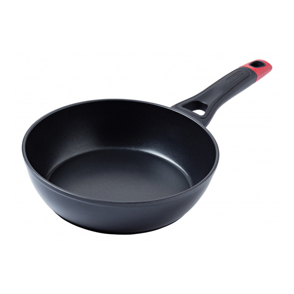 Pyrex Optima Deep Frying Pan Non Stick Coating with Handle 26cm Black