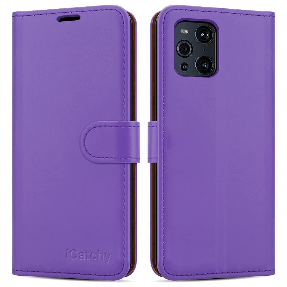 (Lilac) For Oppo Find X3 Pro 5G Leather Case Purple 5056298008988