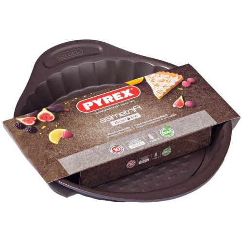 Pyrex Pyrex AsimetriA Flan Pan with Loose Base Easy Grip Non Stick 25cm 1