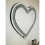 Love Heart Shaped Wall Mirror Sparkly Silver Diamond Crushed Crystal 3