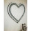 Love Heart Shaped Wall Mirror Sparkly Silver Diamond Crushed Crystal 2