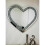 Love Heart Shaped Wall Mirror Sparkly Silver Diamond Crushed Crystal 5