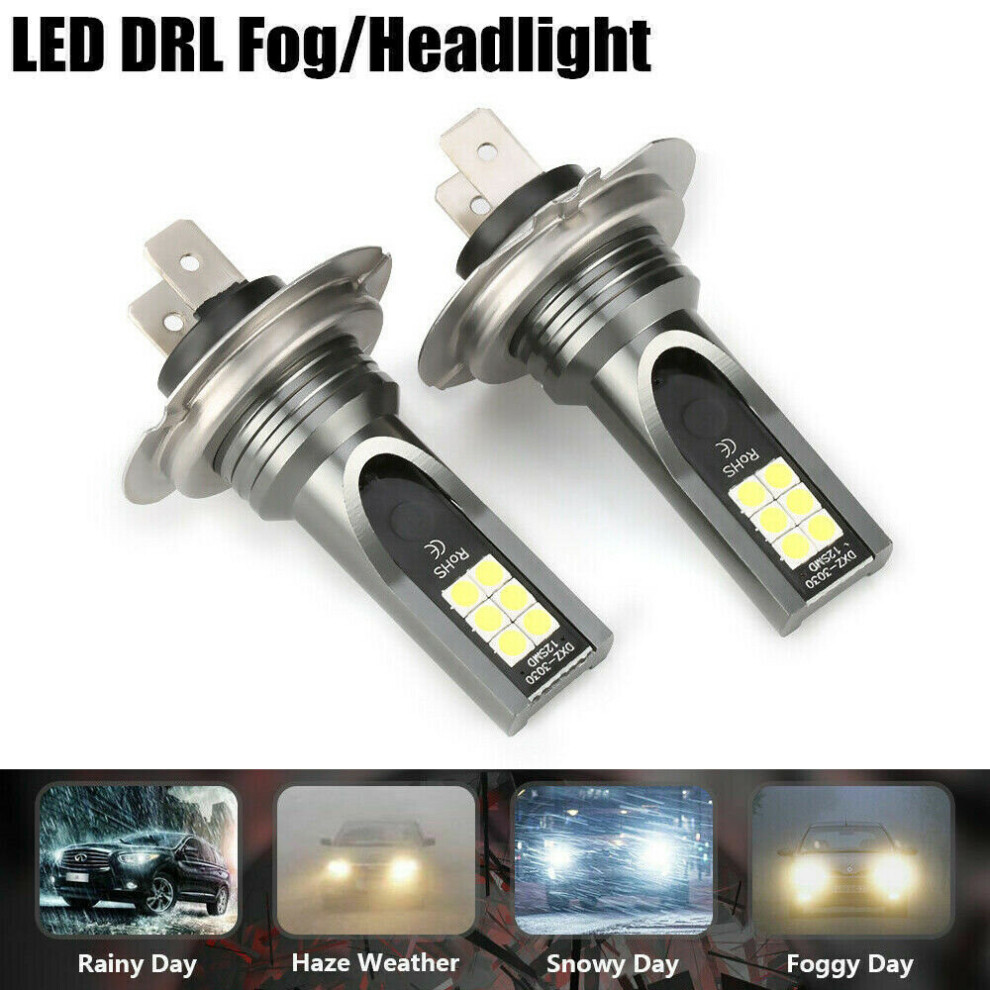 2x H7 Car LED Headlight Kits 110W 20000LM FOG Light Bulbs 6000K Driving DRL Lamp