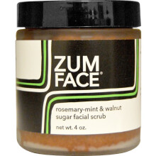 Indigo Wild, Zum Face, Rosemary-Mint & Walnut Sugar Facial Scrub, 4oz