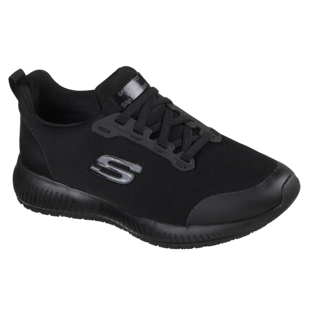 (2, Black) Skechers: Womens Squad SR Lace Up Safety Black size UK3