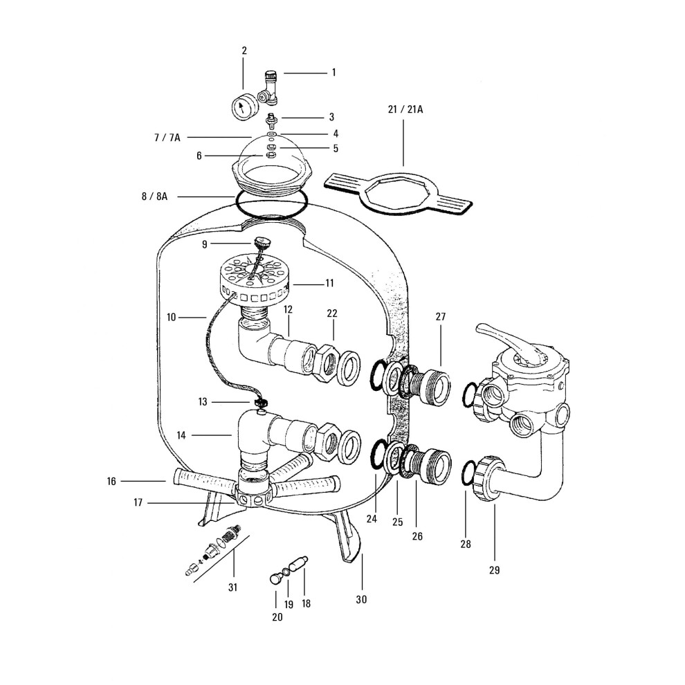 Certikin Complete Drain Kit - Flange Type (FC4695)