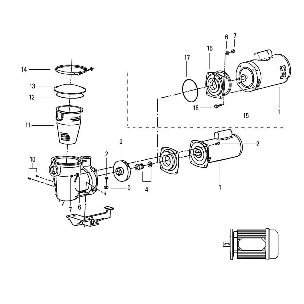 Certikin 3/4Hp Impellor âOld Type' - No 17261-4 (PX73171)