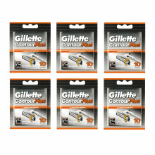 6 x Gillette Contour Plus Cartridges Men's Razor Blades 10 Refills