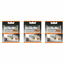 3 x Gillette Contour Plus Cartridges Men's Razor Blades 10 Refills