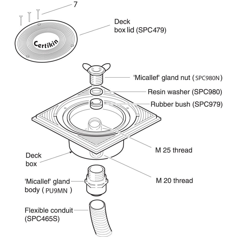 Certikin Deck Box âO' Ring (Small) (SPC853N)